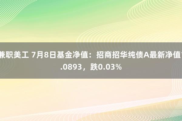 兼职美工 7月8日基金净值：招商招华纯债A最新净值1.0893，跌0.03%