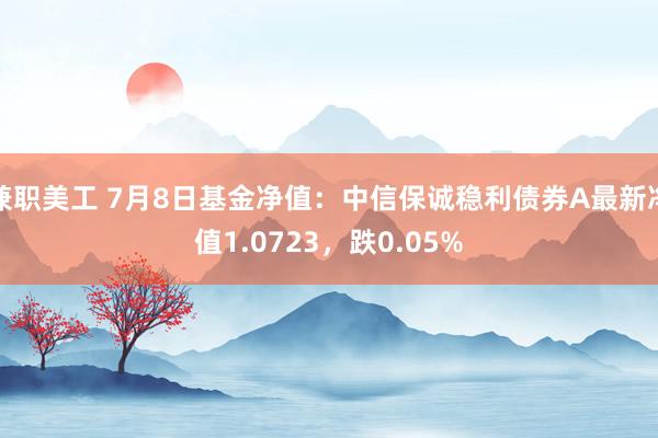 兼职美工 7月8日基金净值：中信保诚稳利债券A最新净值1.0723，跌0.05%