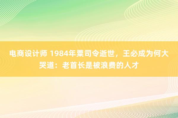 电商设计师 1984年粟司令逝世，王必成为何大哭道：老首长是被浪费的人才